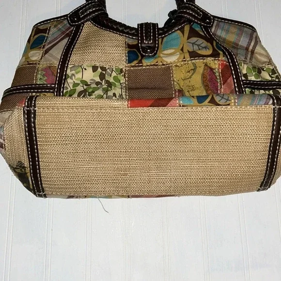 Fossil  Womans Patchwork Boho Handbag Purse - Picture 3 of 6